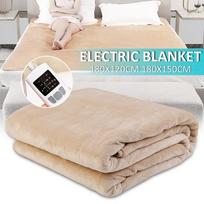 Elektriniai šildytuvai Dvigubas temperatūros reguliatorius Žiemos šildomas čiužinio padas Namų miegamojo šildomas šildymo kilimėlis 180x150cm beige