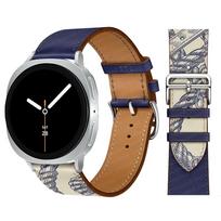 Išskirtinė odinė apyrankė Samsung Galaxy Watch 8 dirželis 40mm 44mm metalinė sagtelė Apyrankė correa Galaxy Watch 8 classic 46mm dirželiai Galaxy watch 8 brown
