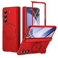 For Samsung Z Fold 8 5 6 7 8 Ultra Case with Hinge Protection Front Screen Protector 360° Rotating Alloy Stand Magnetic Cover Case & Holder&Galaxy Z Fold 8 Ultra