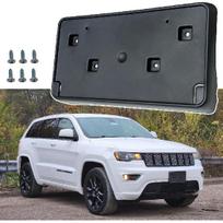 Front License Plate Frame For Jeep Grand Cherokee Type 2 2017 2018    For Jeep Grand Cherokee WK  Front Bumper License Plate Holder Mounting Bracket
