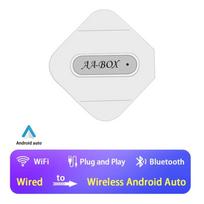 Belaidis „CarPlay Box“, „Android Auto Box“, dirbtinio intelekto balso, GPS ir „Bluetooth“ adapteris, „Wi-Fi CarPlay“ keitiklis balta