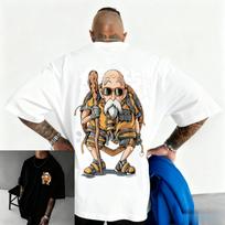 Dragon Ball Meistras Vintage Anime Spausdinimo Grafinis Marškinėliai Vyrams Moterims Laisvi Streetwear Trumpomis Rankovėmis Viršutiniai Drabužiai Vasariniai Marškinėliai Atsitiktiniai Mados S brown