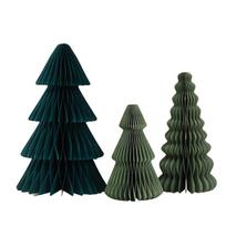 3Pcs Mini Christmas Tree Honeycomb Paper Christmas Tree Paper Christmas Tree for Christmas Winter Festival New Year Decoration Other black