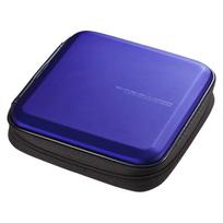 SANWA 24-Disc CD/DVD/Blu-ray Storage Case blue