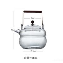 Heat Resistant Borosilicate Glass Teapot with Beam Handle Ribbed Clear Glass Teakettle for Loose Leaf Tea, Stovetop Safe Tea Pot white
