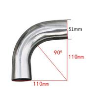Įtvaras Bend Nerūdijančio plieno alkūnė 90° Priedas Papildomas vamzdis 51mm