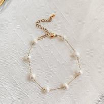 Stainless Steel Chain Natural Freshwater Pearl Choker Necklace for Women Wedding Jewelry Potato Baroque Pearl Collier Femme Gift beige