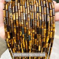 4x13mm Natūralaus akmens agato jaspio turkio vamzdelio cilindro formos karoliukai laisvi tarpikliai papuošalų gamybai „pasidaryk pats“ apyrankės aksesuaras 4x13mm approx 30pcs brown