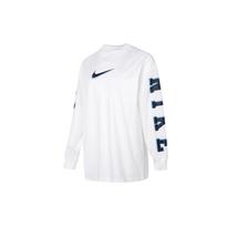 Nike Oc 1 Ls Os Brand Logo Print Sports Casual Knit Crew Neck Long Sleeve Drop Shoulder T-Shirt Women T-Shirt White DX7925-100 M white