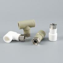 Thickened PPR Solar Water Heater Fittings: Union, Elbow, Tee Direct S25x1/2F Steel Cap