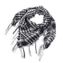 Houndstooth Arab Keffiyeh Shemagh Scarf Lightweight Neck Warmer Cover Desert Scarves Shawl Headwrap Turban for Camping juoda