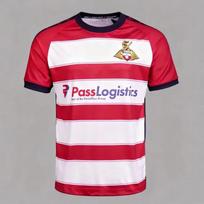 25-26 Doncaster Rovers FC Namų ir Išvykos Futbolo Marškinėliai 3D Spausdinti Patogūs M red
