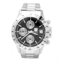 Silver Chronograph Diver Watch Elgin FK1184S-B Men's Japanese Craftsmanship gray