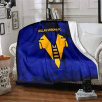 Hellas-Verona Football Club Flannel Blanket, Soft Polyester, Modern Design, All-Season for Camping, Travel, Gifts for holidays or birthdays 100x150cm