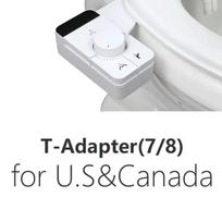 White Adjustable Water Pressure Ass Sprayer Bidet Sprayer Attachment Ultra-Slim Toilet Seat Attachment Dual Nozzle Bide gray
