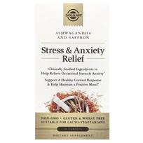 Stress and Anxiety Reliever, Ashwagandha and Saffron, 30 Tablets