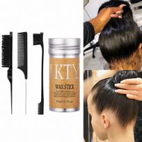 1pc Hair Wax Stick + 3pcs Brushes For Edging And Controlling Hair Flyaways, Smooth Hair Wax, Non-Gre Full Size / 75g