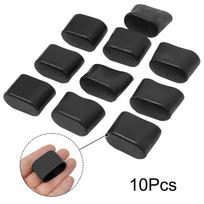 Ovalūs dangteliai Kėdės kojų kepurėlės Grindų apsaugos Lauko baldams Sodo Black 16x34mm
