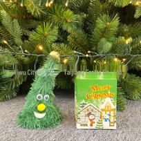 Electric Santa Claus Climbing Ladder with Beads - Christmas Decoration and Children's Gift brown