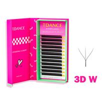 TDANCE W formos blakstienos Švelnios Rankų darbo 3D 4D 5D 6D 8D Paruošti Volume ventiliukai C D 0.07MM Blakstienų priauginimas D&0.07mm&14mm