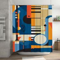 Modern Abstract Art Shower Curtain With Vibrant Colors For Bathroom Decor Perfect Gift Idea W60H190(CM)-1 Pcs black