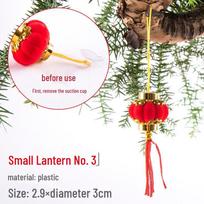 Miniature Resin Landscape Decoration: Fish Tank Bonsai with Small House, Well, and Stone Mill red