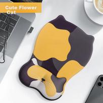 KPTE Cat Wrist Rest Mouse Pad Mechanical Silicone Wrist Support Mouse Pad Girl Gift Wrist Cushion Men Tie-Dye Cat Mouse Pad - Floral Cat