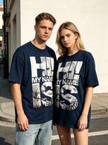 Hi My Name Is Eminem  Slim Shady Vintage Unisex shirt Cotton Oversize Large Size M black