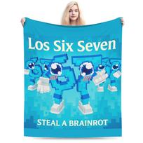 67 Six Seven 6-7 Funny Italian Brainrot Kids Blankets  Super Soft Print Plush For Children Flannel Bedspread Bed Cover 40x50in