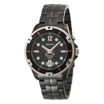 SEIKO 100 meters waterproof fashion Quartz Steel Strap 43mm men's watch black dial SNQ095 juoda
