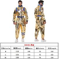 Halloween Astronaut Costume Suit Adults Kids Stage Party Role Play Family Matching Outfit L beige