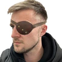 Pirate Costume Accessories Steampunk Pirate Eye Patches Decorative Single Eye Patches Halloween Cosplay Costumes Unisex beige
