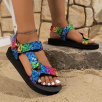 New Thick-soled Women's Shoes Fish-mouth Velcro Beach Sandals Devotion 36 brown