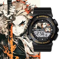 Anime Demon Slayer Apyrankinis laikrodis Agatsuma Zenitsu Nezuko Tanjirou Kvarcinis laikrodis Dovana gray