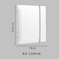 A5B5A4 Translucent Metal Binder Shell Business Coil This Shell PP Cover Can Replace The Inner Page white
