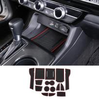 15PCS Car Door Slot Rubber Mat Non-slip Cup Liner Pad For - Honda Civic gray