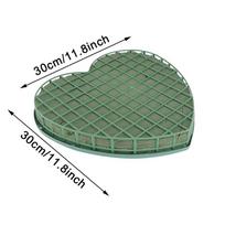 DIY Wedding Car Heart Shape Flower Foam Cage Box with Suction Cup Green Styrofoam Wet Floral Block Artificial Mud Florist Party gray