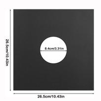 Naujas 7/10 colio vinilinių plokštelių vokelis Kraft popieriaus kvadratinis išorinis plokštelių vokelis Daugkartinis LP vinilinių plokštelių viršelis black