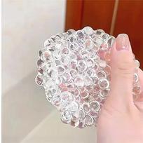 Squishy Balls Ice Beads Stress Relief Toy Transparent Non-Toxic Brightly Colored Cute Crunchy Soft Sensory Squeeze Fidget Pinch gray