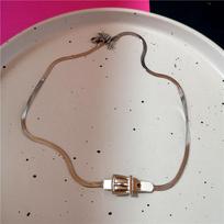 New Trendy Gothic Geometry Star Crystal Choker Pendant Chain Necklaces For Women Charm Y2K Vintage Harajuku Accessories Jewelry gray