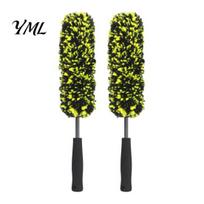 Car Wheel Cleaner 1/2/3Pcs Microfiber Barrel Brush, No Scratch with Rim Brush Ergonomic Handle, Tire Cleaning Tool for Detailing Automotive 2pcs black