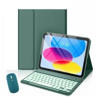 Lenovo Tab P11 apsauginis odinis dėklas su foninio apšvietimo klaviatūros suderinamumu, 12,7 colio Lenovo M10 Plus 3rd Gen 10.6 inch 2022 blue