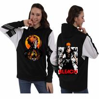 Mirties Dievas BLEACH Kurosaki Ichigo Anime Spalvų Bloko Hoody Vyrams ir Moterims L gray