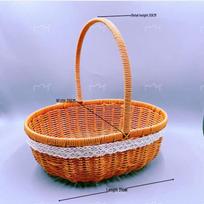 Handmade Rattan Picnic & Storage Basket gray