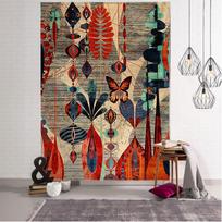 Senovinis Abstraktaus Gėlių Iliustracijos Gobelenas Sienos Kabinamas Bohemijos Meno Spaudinys Gobelenas Kambario Namų Dekoravimas 6 Dydžiai Tapiz Pared 230x180cm