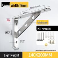 Stainless Steel Right Angle Wall Shelf Bracket Support Without screws