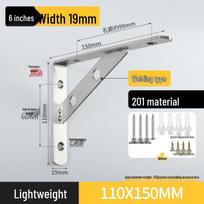 Stainless Steel Right Angle Wall Shelf Bracket Support Without screws