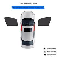Toyota Yaris magnetinis saulės skydelis: Galinių šoninių langų šilumos izoliacija ir privatumo užuolaida automobiliams white