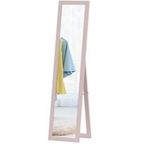 Full Body Mirror 157x37 Cm With Mdf Frame Floor Standing Or Wall Mounted Light Pearl Pink