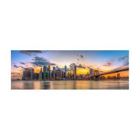 Bostono uosto sienos dekoras Čikagos dangaus linijos sienos menas Drobės spaudiniai Miesto vaizdas JAV Miesto pastatas Panoraminis naktinis vaizdas Plakatai Be rėmo 20X60CM NO FRAME gray